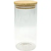Fackelmann Nature 1,5 l Vorratsbehälter aus Glas mit Bambusdeckel