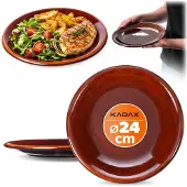 Kadax Speiseteller 24 cm, Steingut, 2er-Set