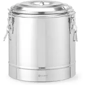Hendi Isolierter tragbarer Behälter, Kitchen Line, 19L, Silber, ⌀350x(H)400mm