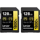 Lexar GOLD Serie 128GB Professional 1800x SDXC UHS-II 2er Pack