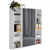 Mid.You Aktenschrank Office Edition Sw Set 3 hoch Weiß/Anthrazit
