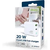 Gembird USB-Ladegerät 2-Port 20W mit LED-Anzeige Typ C + A