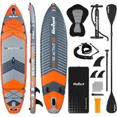 Rebel RBA-4507 Paddleboard SUP mit Zubehör, 335 cm, 140 kg, orange