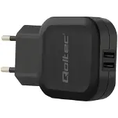 Qoltec 50185 Ladegerät für mobile Geräte Smartphone, Tablet Schwarz AC Indoor