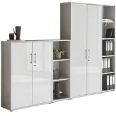 Mid.You Aktenschrank Office Edition Sw Set 4 Grau/Weiß