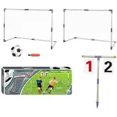 Adar Kinder Fußball-Set mit 2 Klapptoren, Ball und Pumpe, 66x25x5,5cm