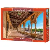 Castorland 1000 Piece Jigsaw Puzzles, Spanish Square, Seville, Spain, Andalusia, Monument Puzzle, Adult Puzzle, Castorland C-105106-2
