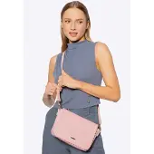 WITTCHEN Damen-Umhängetasche mit Überschlag, Rosa, Kunstleder