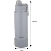 Klausberg Doppelwandiger Thermobecher, 720ml, grau