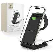 Tech-Protect Qi15W-A36 3In1 Drahtloses Ladegerät für Apple Schwarz