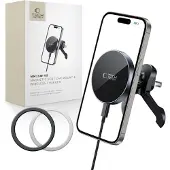 Tech-Protect Mm15W-V5 Magnetisches Magsafe Stabilitäts-Autohalterung Kabelloses Ladegerät 15W Schwarz/Schwarz