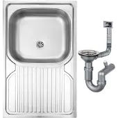Deante Einzelbecken Aufsatzspüle 80x50 cm Dekor mit Siphon Apollo
