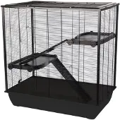 Interzoo Frodo + Plastic Nagetierkäfig 78 cm warm grau