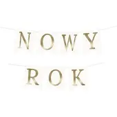 Neon Goldenes Neujahrs-Buchstabenbanner Deko-Set zur Selbstmontage 15x21 cm
