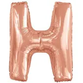 Amscan Grosser Buchstabe H Roségold Folienballon N34 verp