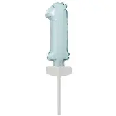Amscan Micro Size Zahl 1 Pastellblau Folienballon N6 verp