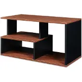 En.casa Couchtisch 'Trond' 80x40x42 cm Schwarz/Walnuss