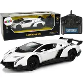 Lean Toys R/C Sportwagen 1:24 Lamborghini Veneno Weiß 2,4 G Licht