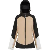 Regatta Desoto X Softshelljacke Damen mit Kapuze, Farbe:Black/Warm Taupe, Größe:44