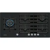 Siemens iQ700 ER9A6SH40, Schwarz, Integriert, 90 cm, Gaskochfeld, Gehärtetes Glas, 5 Zone(n)