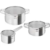 Tefal NORDICA 6-Teiliges Set Mit Stielkasserolle 16cm + Deckel Und Kochtöpfen 20/24cm + Deckel