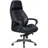 Amstyle Designer Bürostuhl Bezug Echtleder Schwarz Schreibtischstuhl bis 120 kg XXL Chefsessel höhenverstellbar Drehstuhl ergonomisch mit Armlehnen