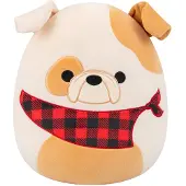 Squishmallows knuffel pluche - brock the buldog - 30cm