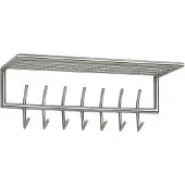 Wohnling Wandgarderobe Metall Silber 74,5x29x30 cm Flurgarderobe mit Ablage Hakenleiste Wandpaneel Stahl Garderobe Wand mit Hutablage Garderobenleiste
