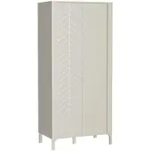 Beautysofa Drehtürenschrank mit Kleiderstange Einlegeböden LUME MM-7, Kaschmir