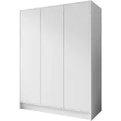 Beautysofa Drehtürenschrank GAVA 150 cm Moderner Kleiderschrank mit glatten Türen, Weiß