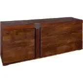 MASSIVMOEBEL24.DE MASSIVMOEBEL24 Sideboard Mango 180x45x75 braun lackiert Amsterdam #11