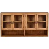 MiaMöbel Hängeschrank Mexico Möbel 140x66x30 cm Landhausstil Massivholz Pinie Honig