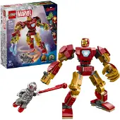 LEGO Marvel Iron Man Mech vs. Ultron - Superhelden Spielzeug mit 2 Minifiguren - Actionfigur mit beweglichen Armen, Beinen & Fingern - Geschenk für Jungen und Mädchen ab 6 Jahren 76307