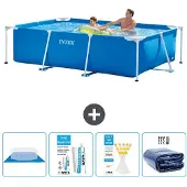 Intex Rechteckiger Frame Pool - 260x160x65 cm - 5-teilig S22345