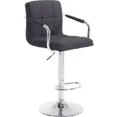 CLP Barhocker Lucy V2 Stoff höhenverstellbar und drehbar schwarz Gestell Farbe chrom