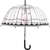 Esschert Design Regenschirm Birdcage 81 cm Transparent/Schwarz