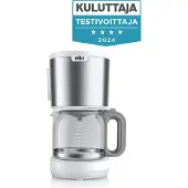 Braun KF 1500, Espressomaschine, Gemahlener Kaffee, 1000 W, Weiß