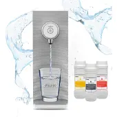4Swiss WFF021 Wasserfiltersystem Weiß Trinkwasserfilter - Wasseraufbereitung ohne Wasserverlust Bakterien Mikroplastik Filter Wasserspender Küche