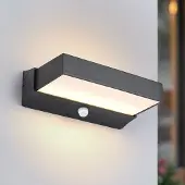 LumenXL Außenwandleuchte Onyx mit Sensor - Schwarz mit integrierter LED
