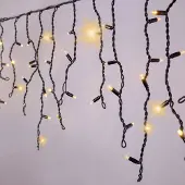LumenXL Eiszapfen-Lichterkette erweiterbar | ab 3 Meter | 114 LEDs | extra warmweiß mit Funkeln | Gummi
