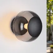 LumenXL Außenwandleuchte Jody mit Glaskugel und integrierter LED