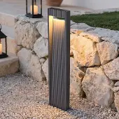 LumenXL Stehleuchte Andrew mit geripptem Design 80 cm - anthrazit