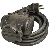 Walther design Werke 3-fach Verteiler Steckdose 10m H07RN-F3G1, 5 39100301100304