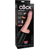 King Cock Plus 6,5 - Stößender Vibe mit Hoden - Natur