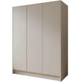 Beautysofa Drehtürenschrank GAVA 150 cm Moderner Kleiderschrank mit glatten Türen, Kaschmir