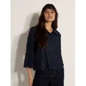 Apricot Spitzenbluse "Gekürztes Shirt mit Blumenapplikation" mit Blumenapplikation