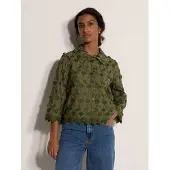 Apricot Spitzenbluse "Gekürztes Shirt mit Blumenapplikation" mit Blumenapplikation