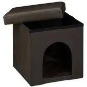 Relaxdays 2-tlg. Hunde Set Braun,Schwarz,Silber