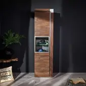 MASSIVMOEBEL24.DE Vitrine Mango 55x45x204 braun lackiert Amsterdam #20