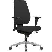 Amstyle Bürostuhl DARIUS mit Stoff-Bezug in Schwarz Design Schreibtisch-Stuhl mit Synchromechanik & Armlehnen Drehstuhl Drehsessel ergonomisch 120 kg